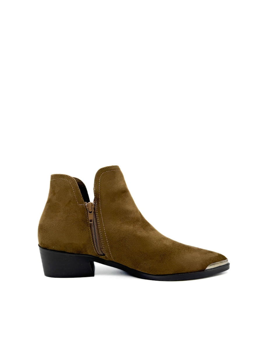 Botines Cowboy de Mujer con Puntera Metálica y Tacón Bajo