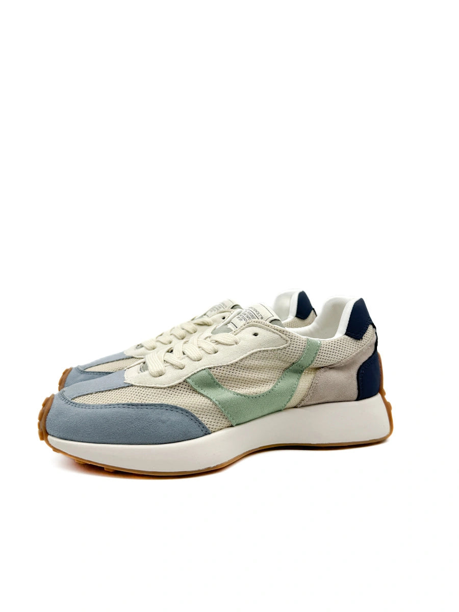 Corina Zapatillas Deportivas Retro con Paneles de Antelina y Malla