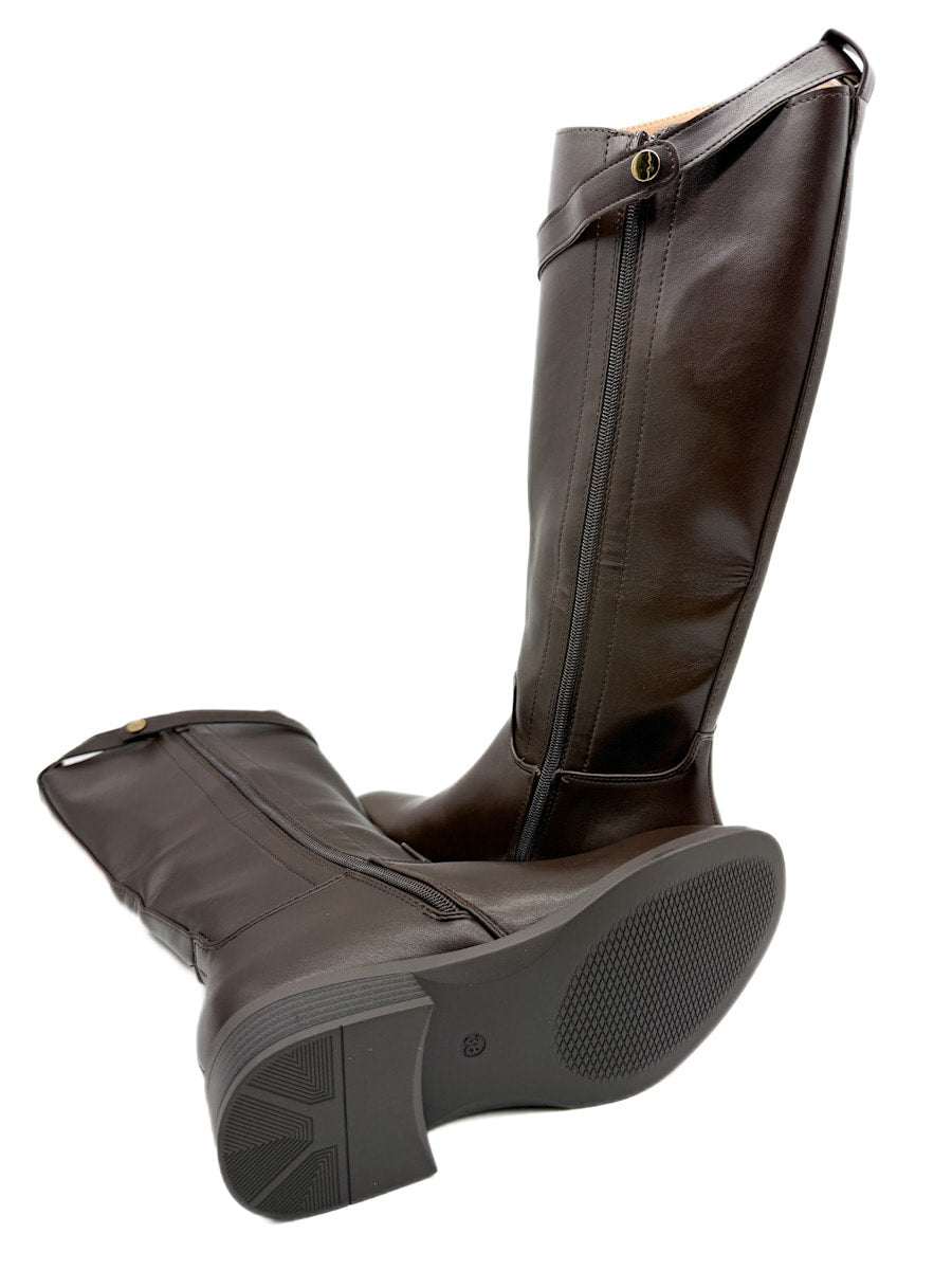 Botas de Montar Elegantes con Detalle de Tira Extraíble