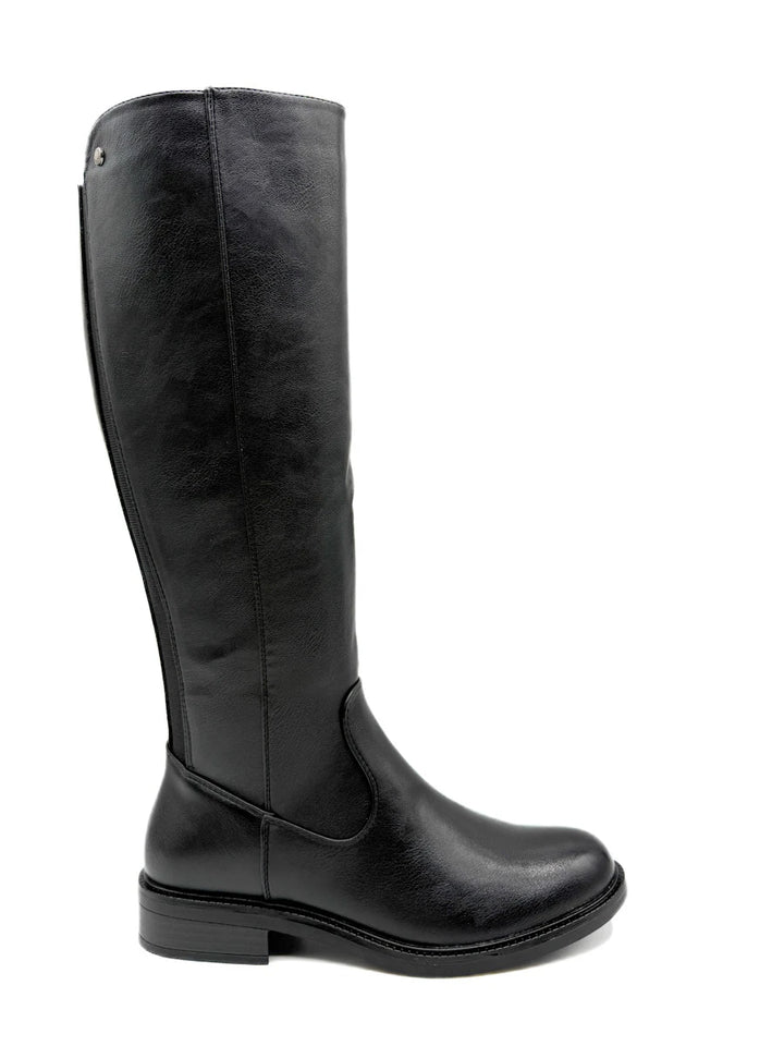 Botas Altas de Caña Elástica con Tacón Bajo y Cremallera
