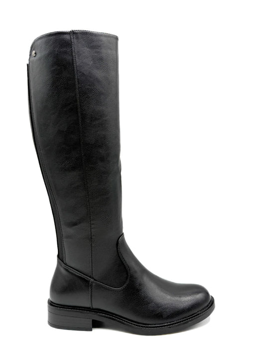 Botas Altas de Caña Elástica con Tacón Bajo y Cremallera