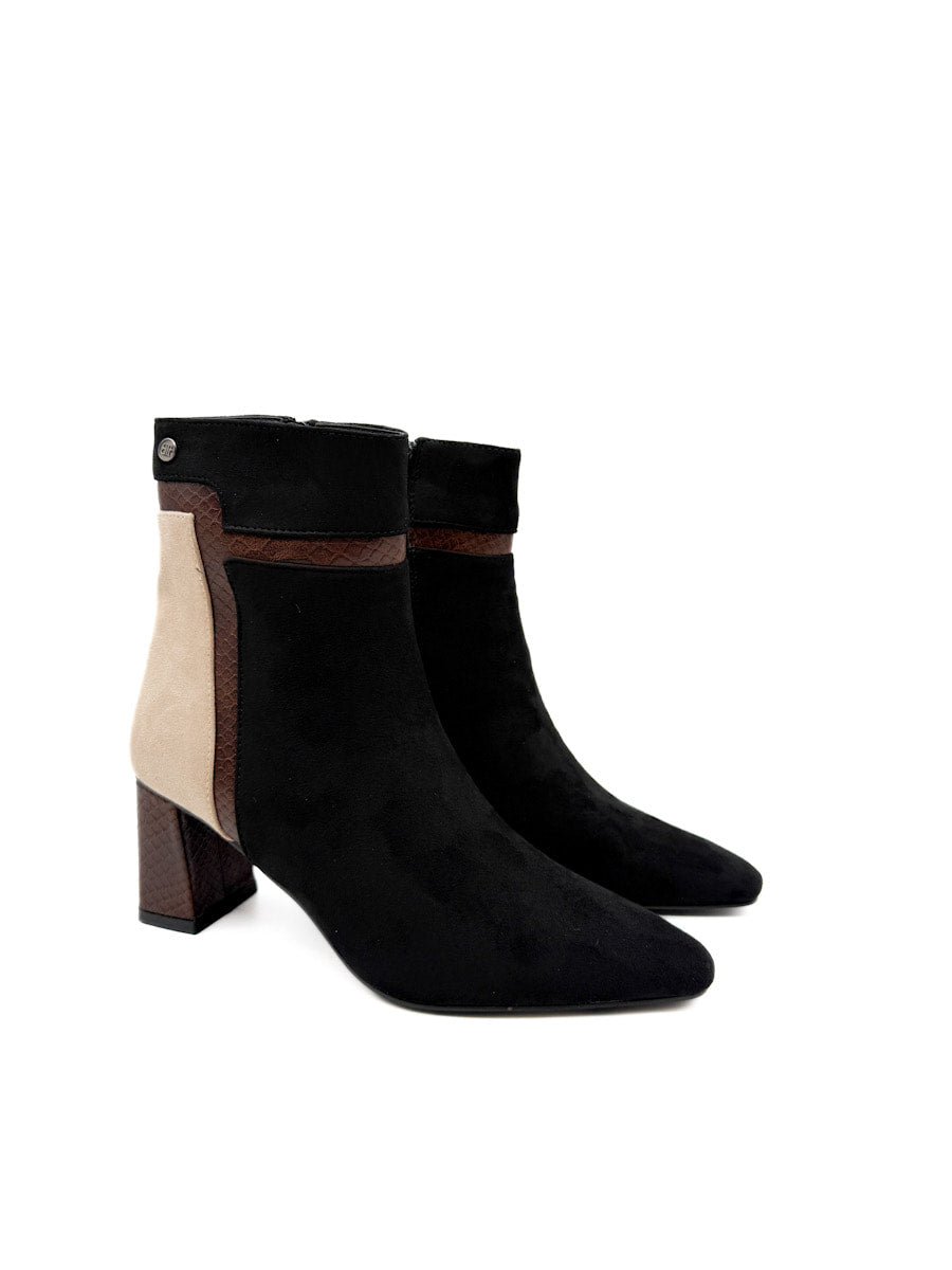 Botines de Antelina con Tacón Cuadrado