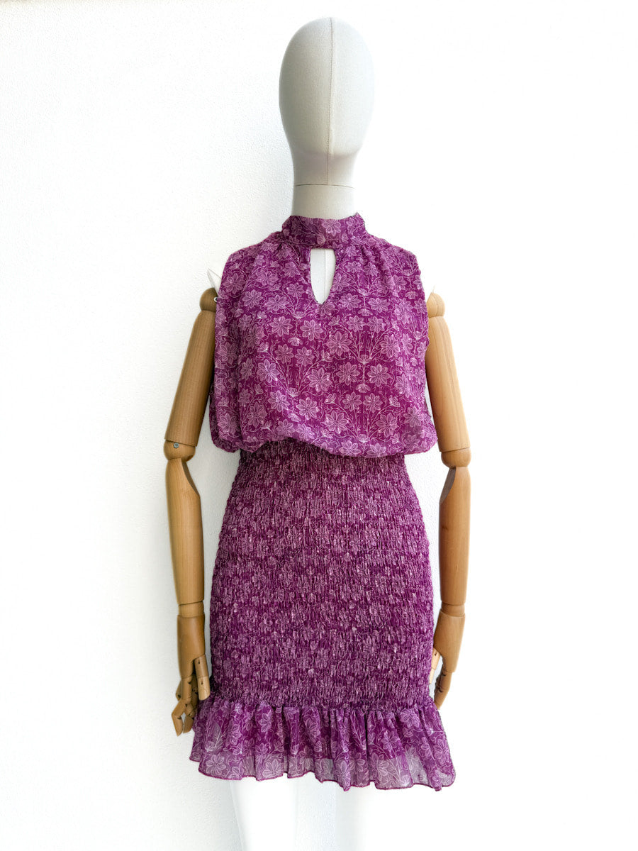 Vestido corto frunces