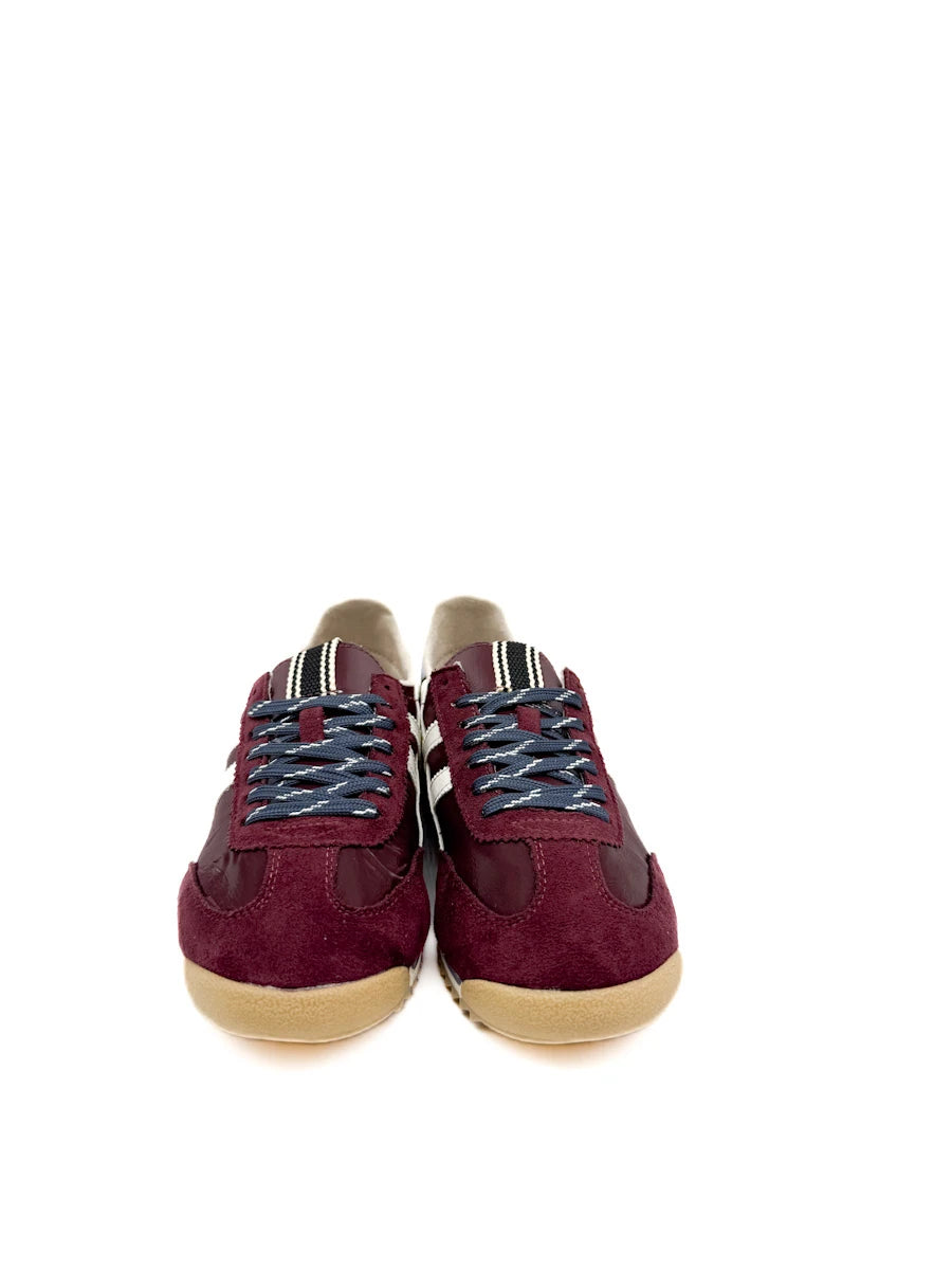 Zapatillas Deportivas Retro de Antelina y Nailon con Bandas Laterales