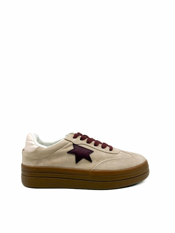 Zapatillas de Plataforma con Estrella Beige