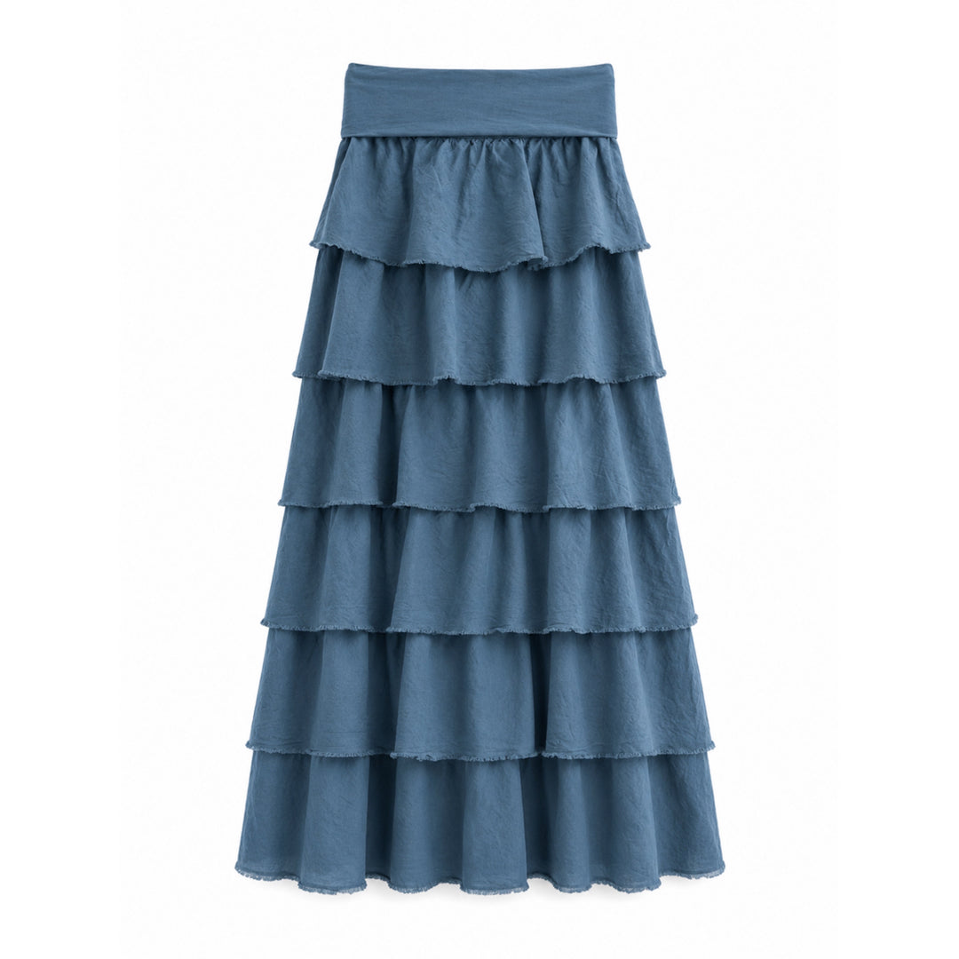 Falda larga con volantes – Estilo bohemio