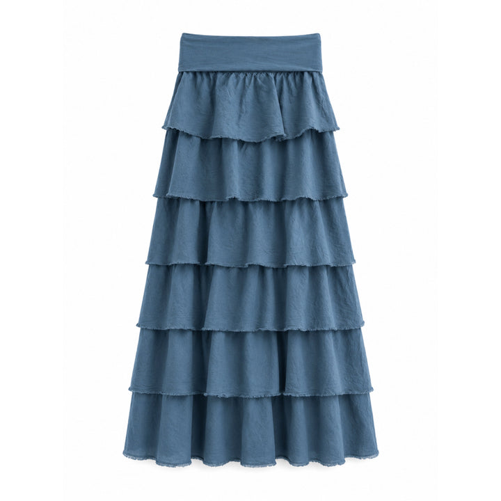 Falda larga con volantes – Estilo bohemio