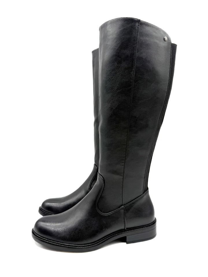 Botas Altas de Caña Elástica con Tacón Bajo y Cremallera