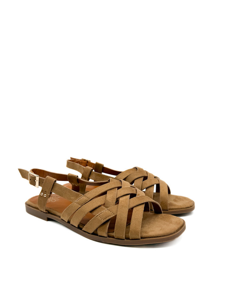 Sandalias Planas con Tiras Entrelazadas