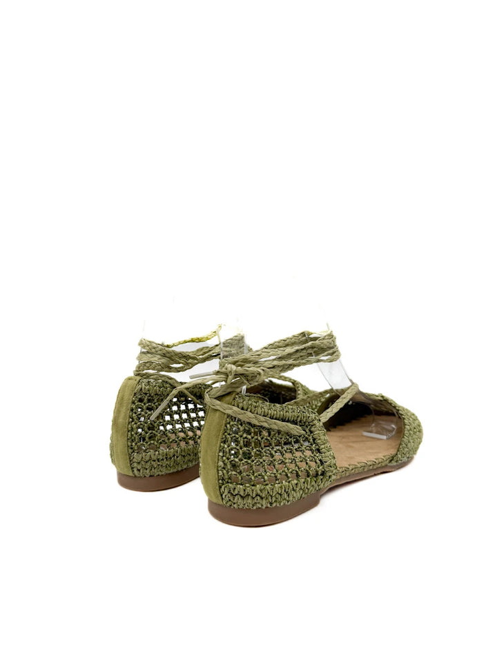 Sandalias planas con cinta