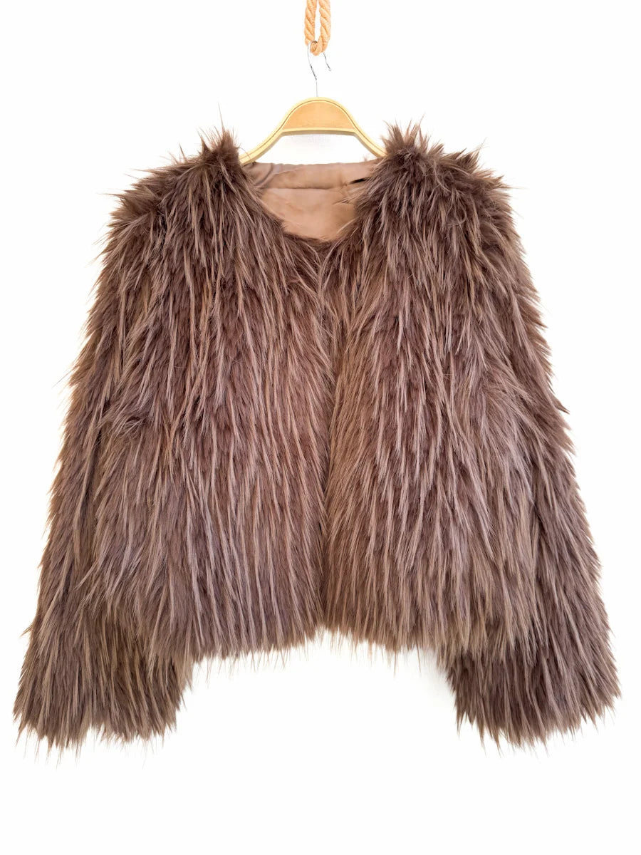 Chaqueta de Pelo Sintético Corta