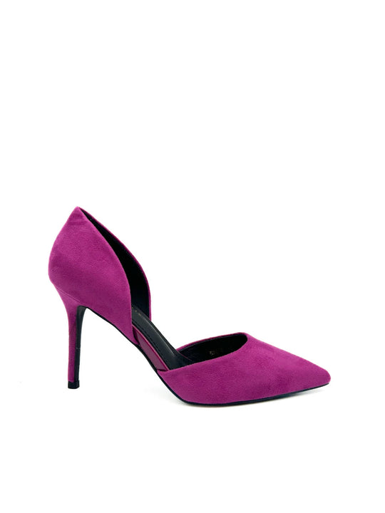 Zapatos D'Orsay Colour Cherie en antelina  con tacón de aguja