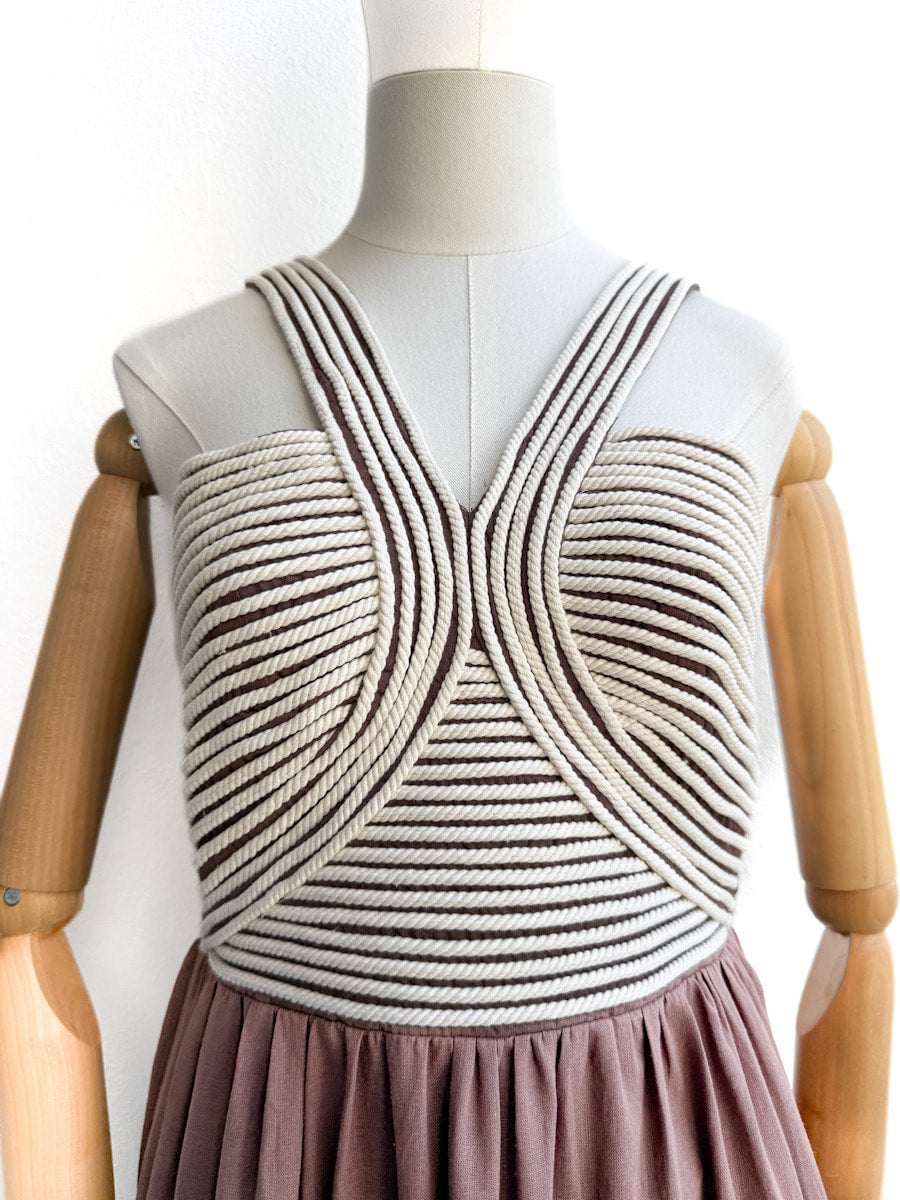 Vestido detalle cuerdas trenzadas