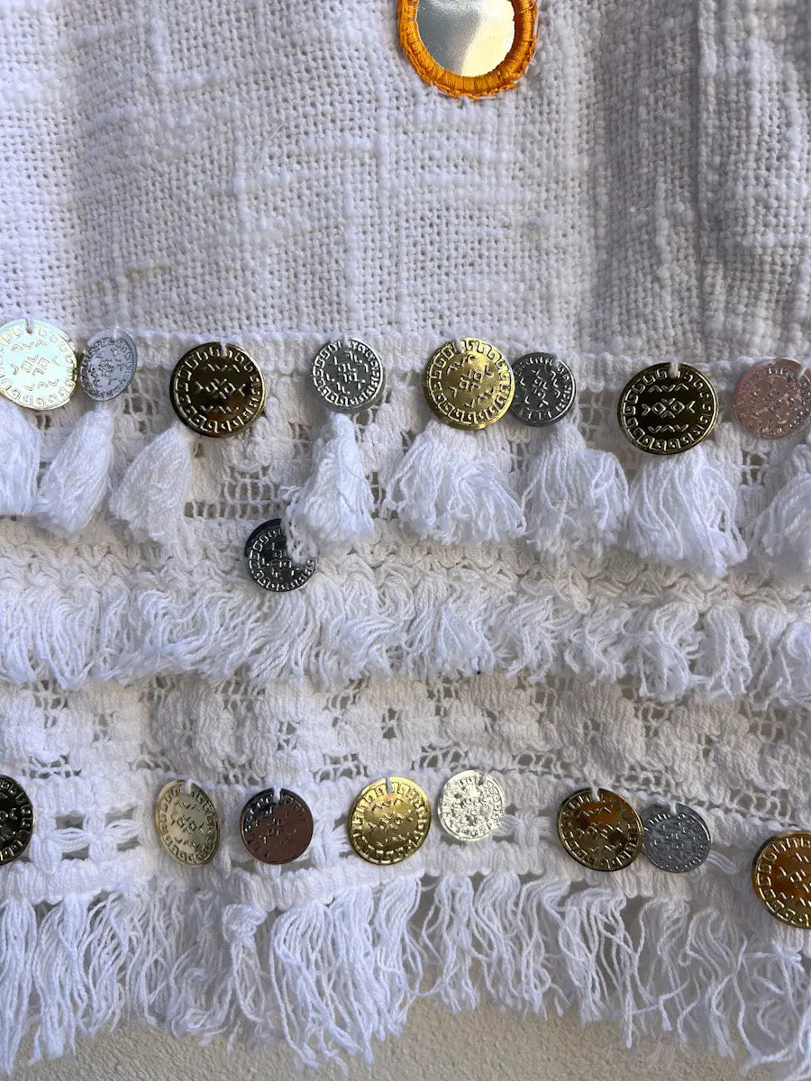 Chaqueta Boho con Espejos y Monedas