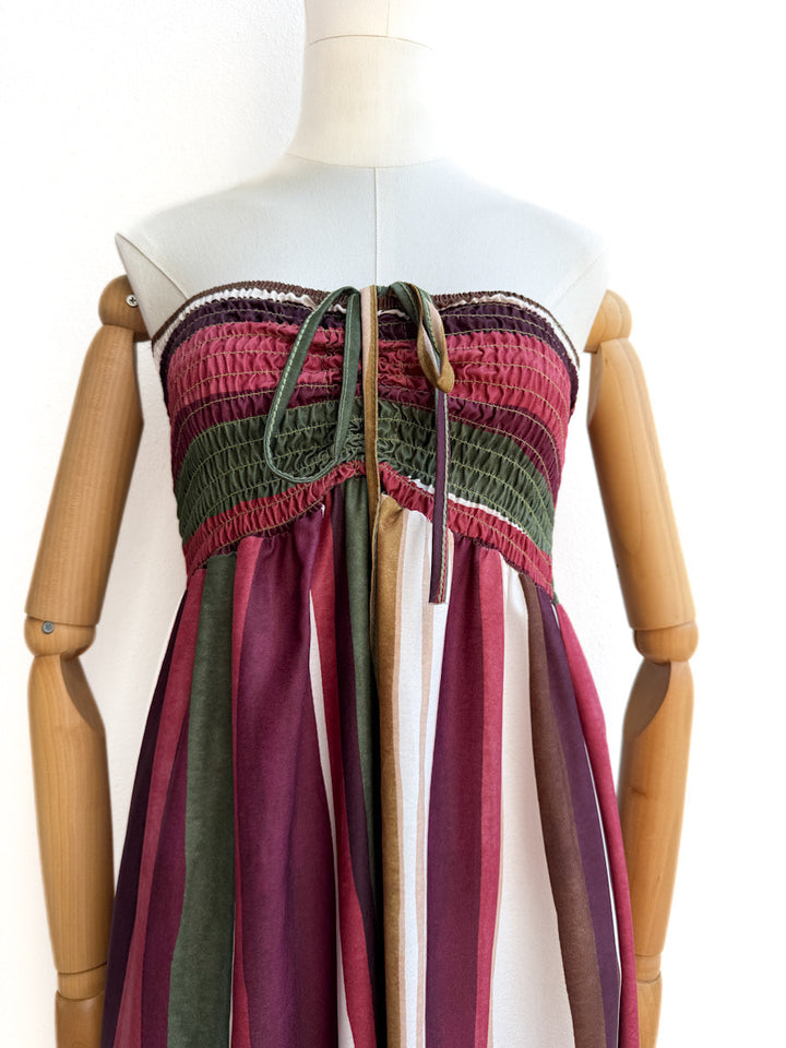 Vestido Largo Multicolor con Tirantes Ajustables