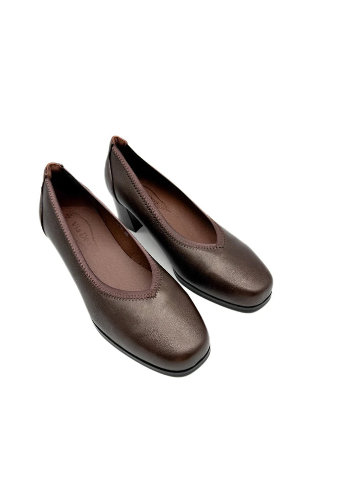 Zapatos Elegantes De Vestir Con Tacón Ancho Y Puntera Cuadrada Para Mujer