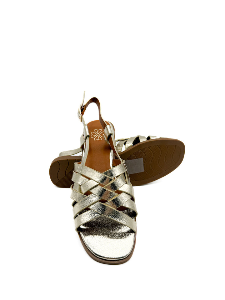 Sandalias Planas con Tiras Entrelazadas