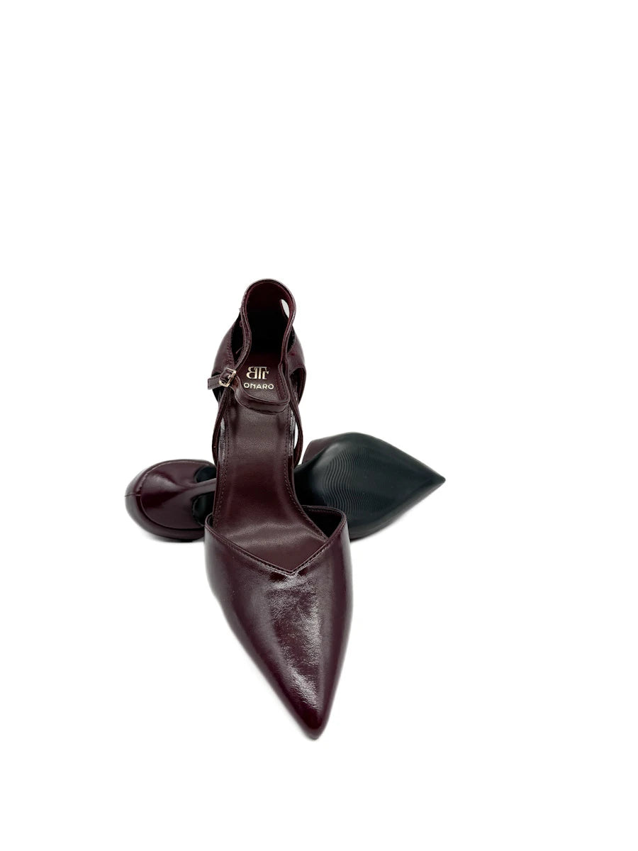 Zapatos de Salón con Tacón de Aguja, Punta Afilada y Tira con Hebilla