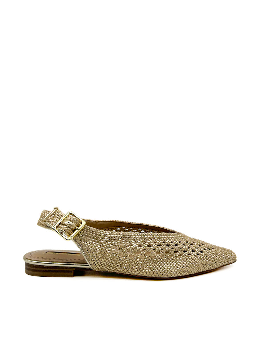 Zapatos Planos Corte Trenzado Corina M5250 Oro