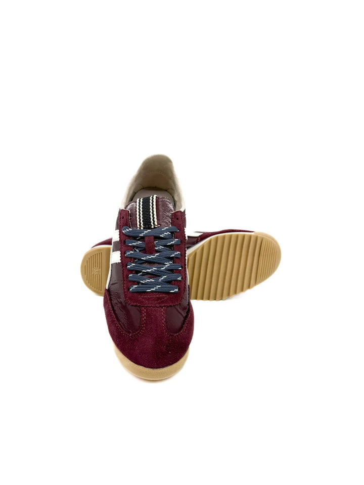 Zapatillas Deportivas Retro de Antelina y Nailon con Bandas Laterales