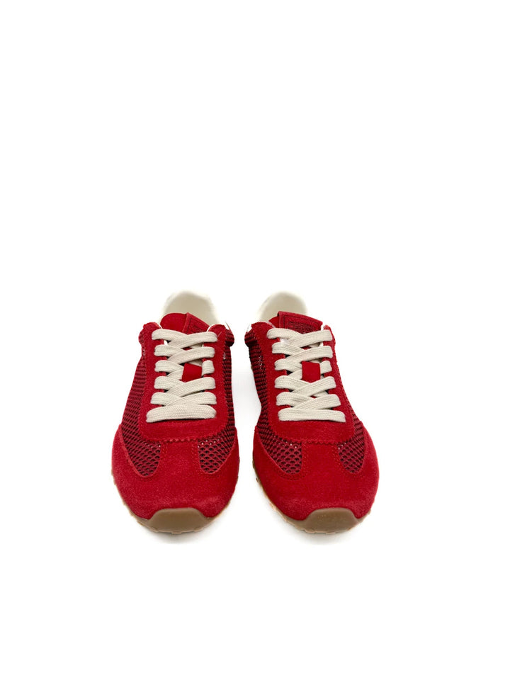 Zapatillas Deportivas Retro en Malla Abierta y Ante con Suela de Tacos