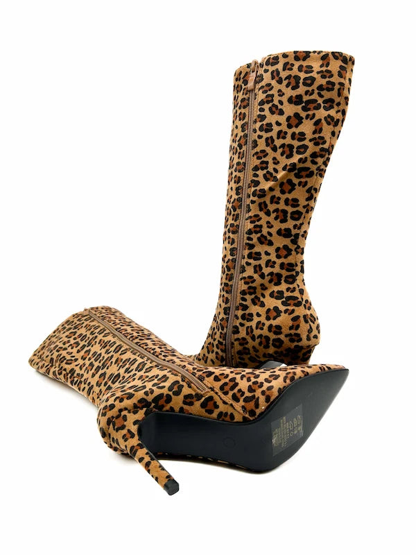 Bota Mujer Alta Leopardo YZ226