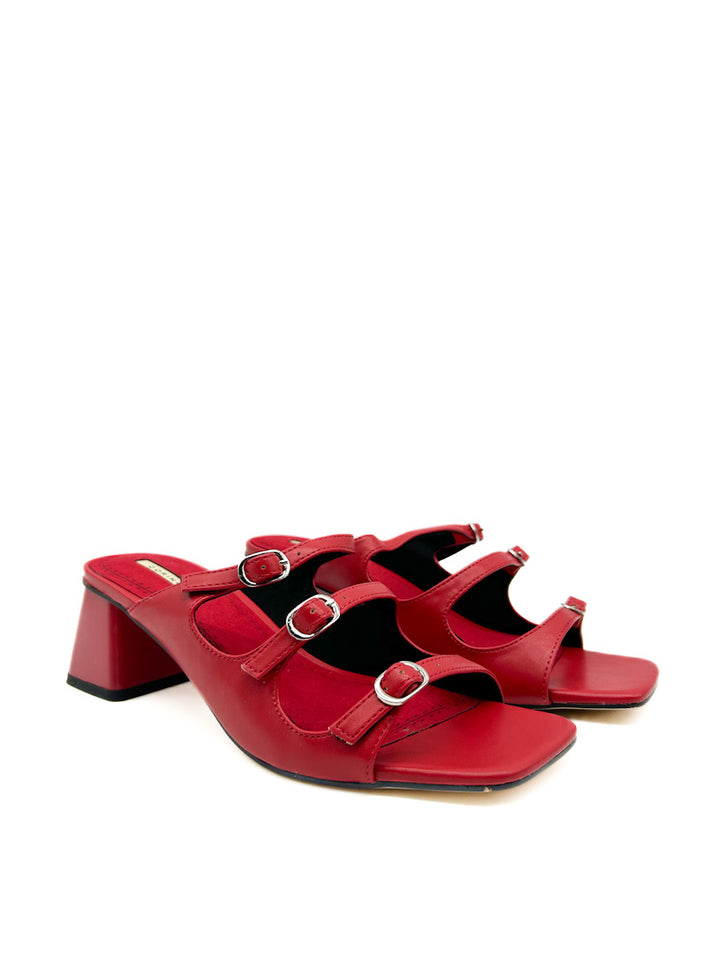 Sandalias de Tacón Medio con Hebillas Ajustables Corina M5371