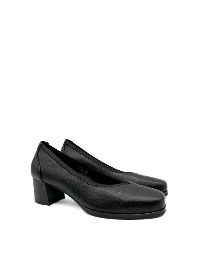 Zapatos Elegantes De Vestir Con Tacón Ancho Y Puntera Cuadrada Para Mujer