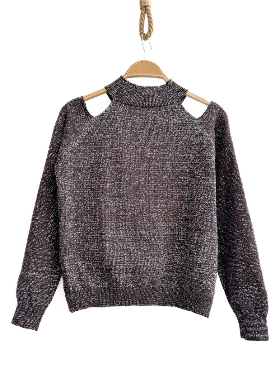 Jersey de punto con efecto metalizado