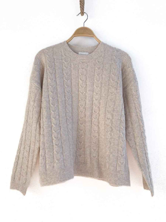 Jersey trenzado Beige