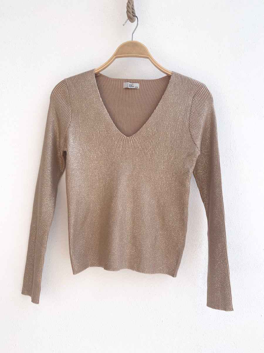 Punto Brillo Dorado JRVG3523 Camel y Dorado única