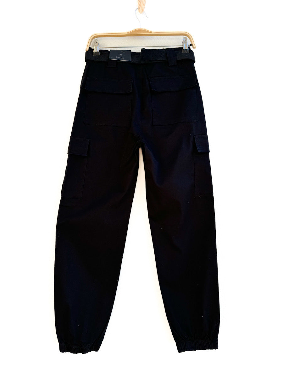 Pantalón Cargo con Cinturón Ajustable