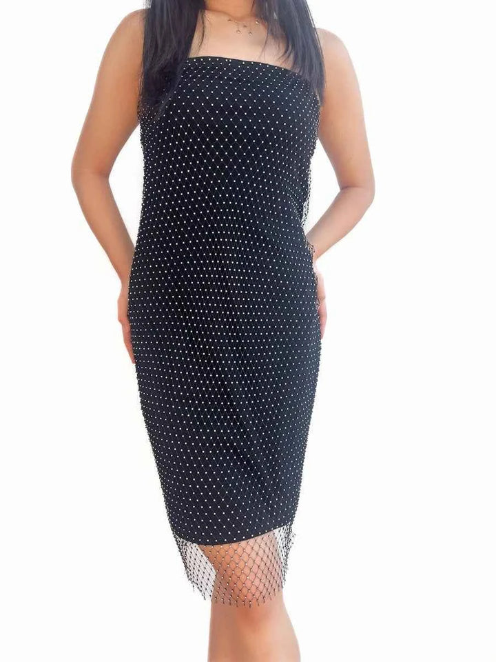 Vestido Brillo Negro única