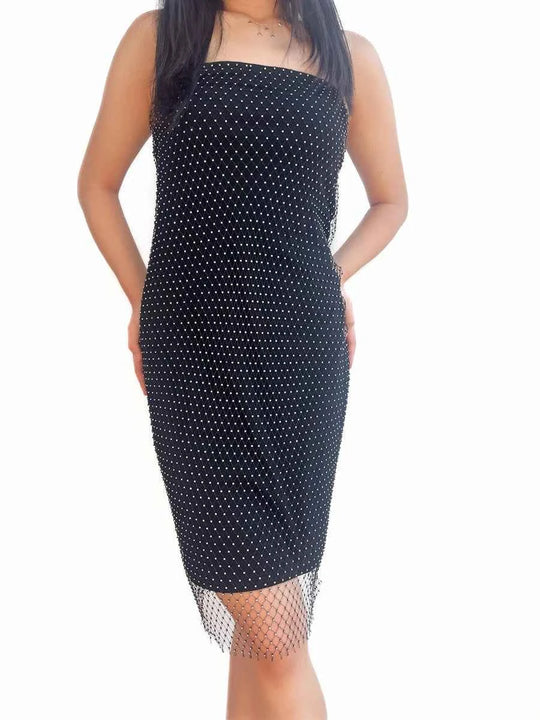 Vestido Brillo Negro única