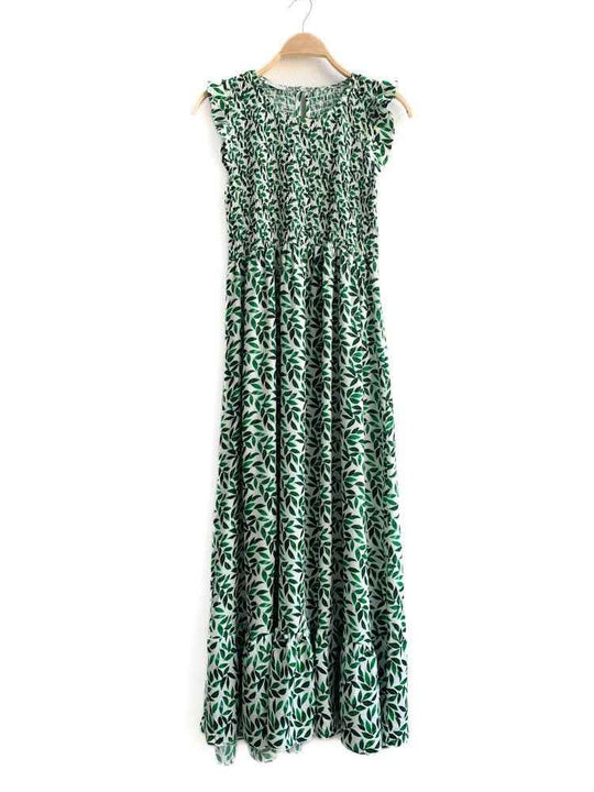 Vestido Flor Verde Única