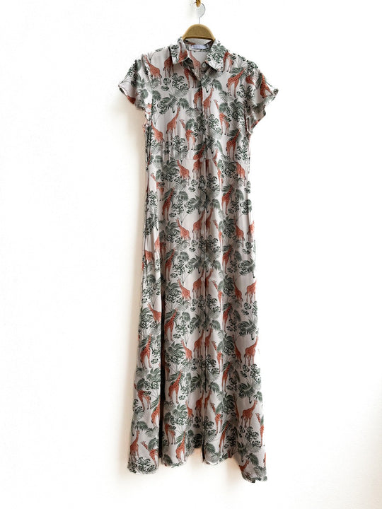 Vestido Larga Estampado M2669 Multicolor