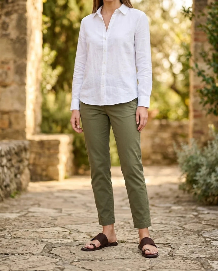 Sandalias Planas con Anillo Metálico y Pala Ancha