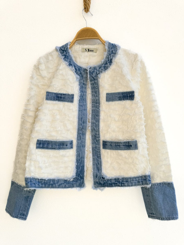 Chaqueta H8112 Tweed Denim