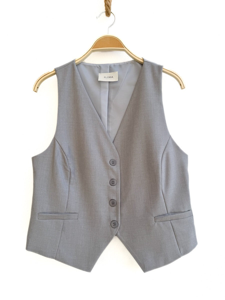 Chaleco y Pantalón Elegante Chaelco Gris