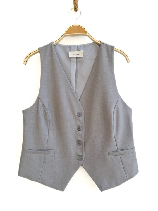 Chaleco y Pantalón Elegante Chaelco Gris