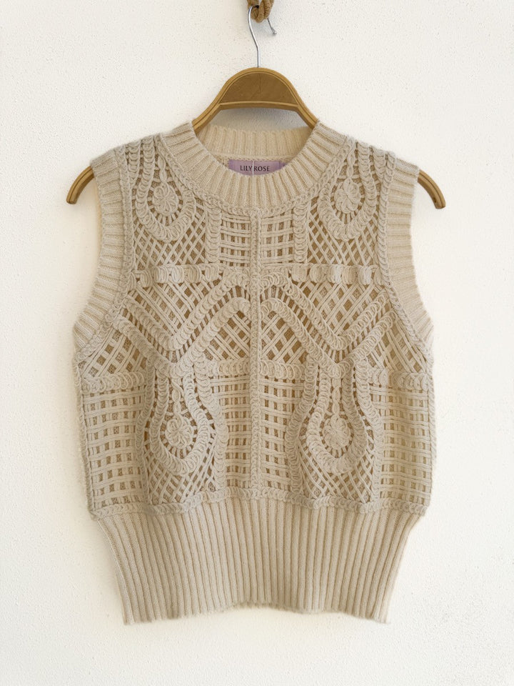 Chaleco Punto Crochet