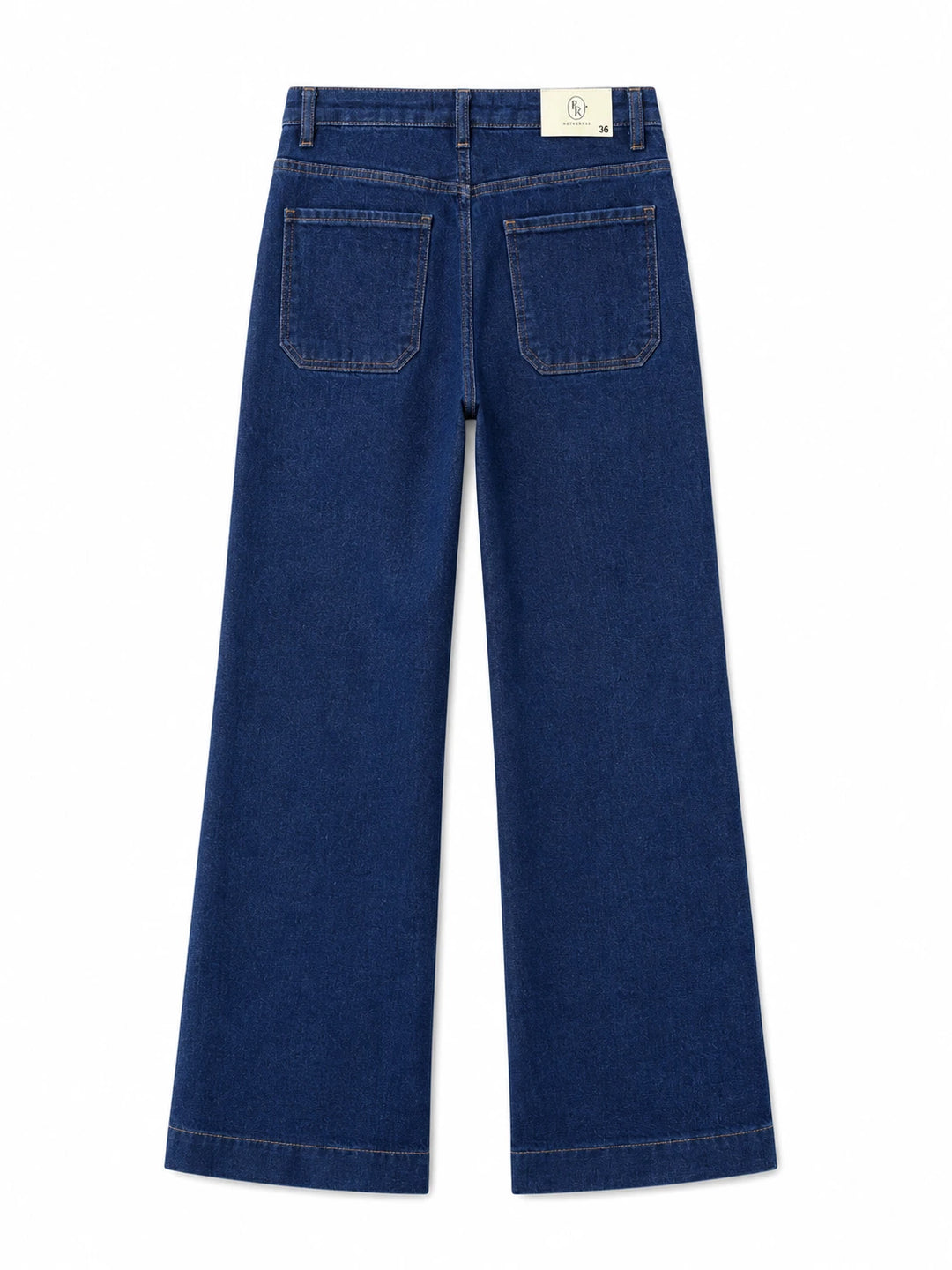 Pantalón Wide Leg con Bolsillos Trenzados