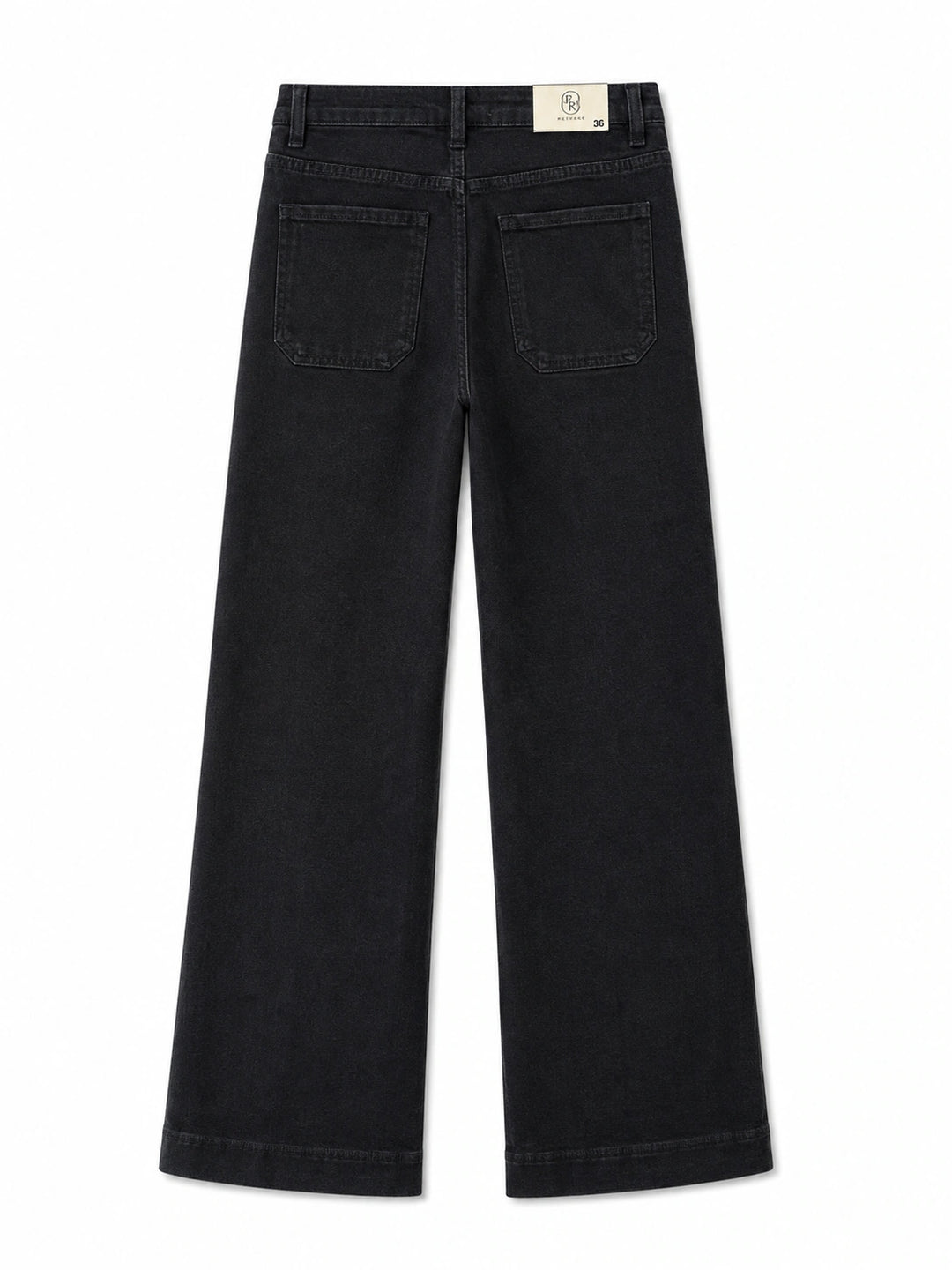 Pantalón Wide Leg con Bolsillos Trenzados