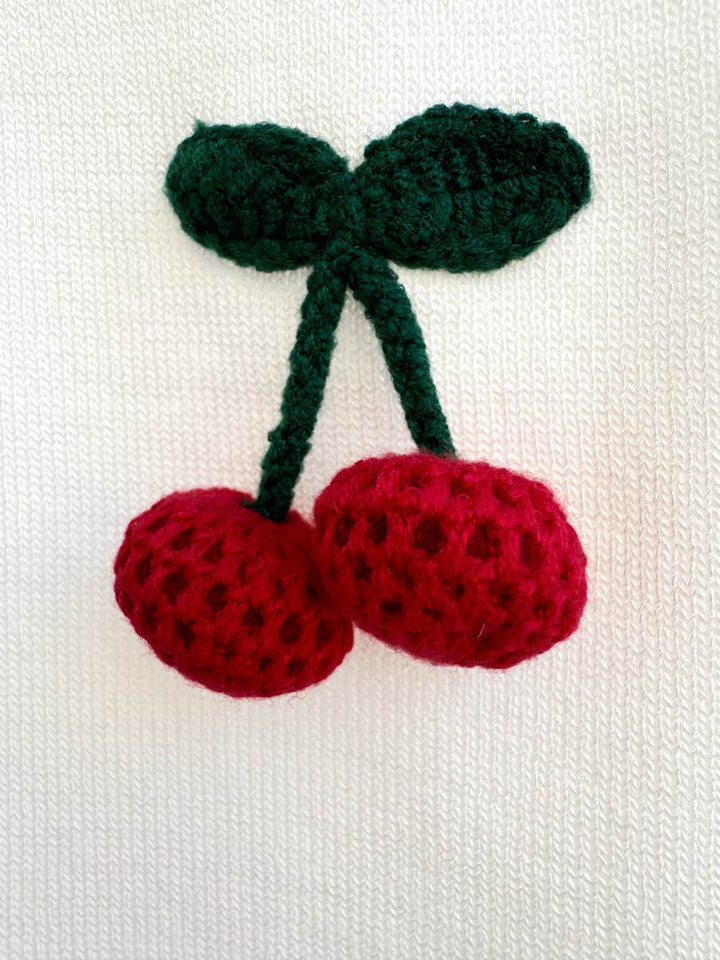 Suéter con Bordado de Cerezas