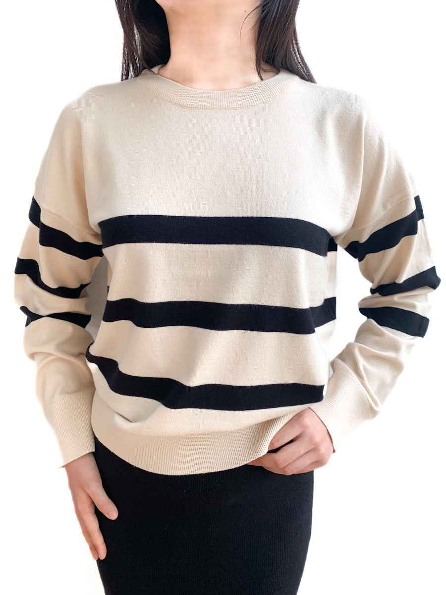 JERSEY KD244 PUNTO RAYAS Beige única