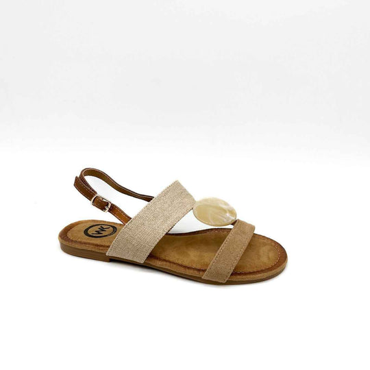 Sandalias Planas de Mujer FF35 Beige