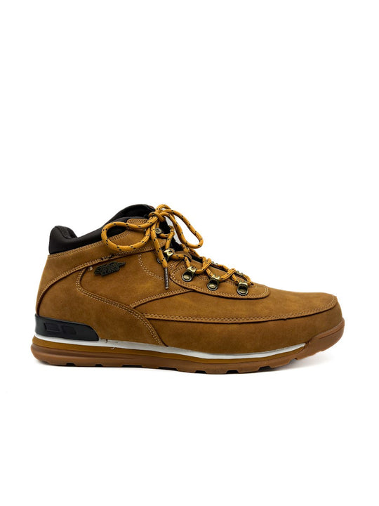 Zapatillas Botines Hombre, Mostaza Negro. Camel