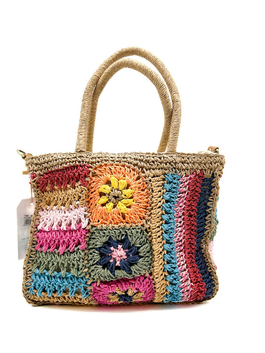 Bolsos Paja Con Flores Referencia MGWF608 Natural Único