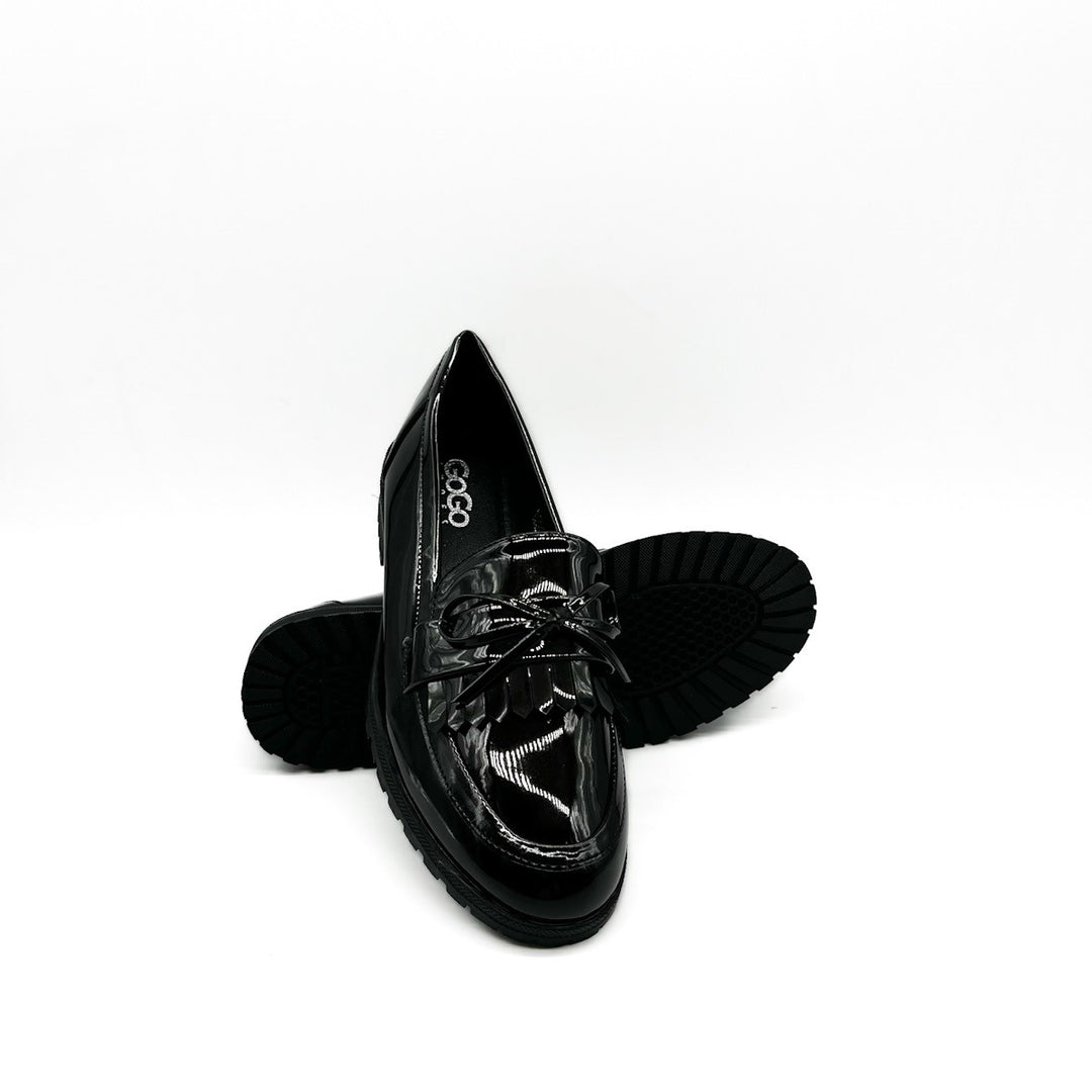 Mocasín de Charol Negro