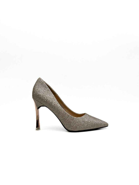 Zapatos De Fiesta Purpurinas Mujer Oro Rosa